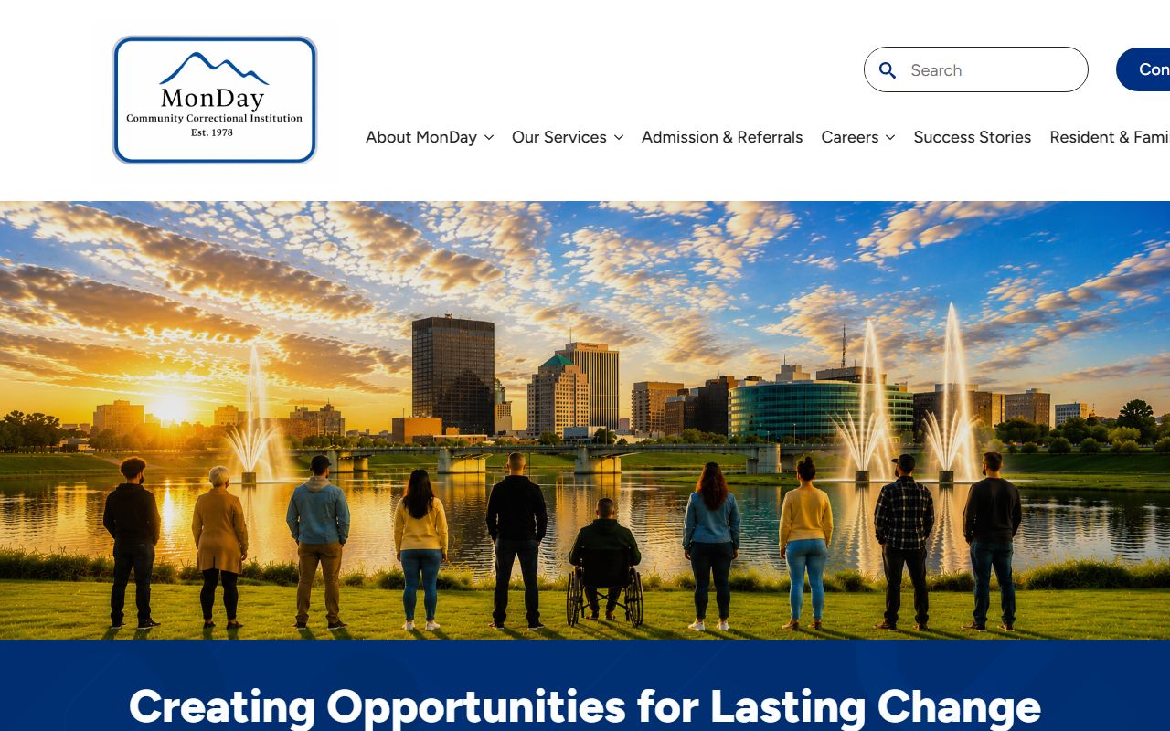 MonDay Community Correctional Institution Montgomery County custody and reentry program page